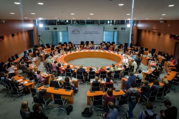 Women at the conference in Berlin, Germany on September 16, 2015